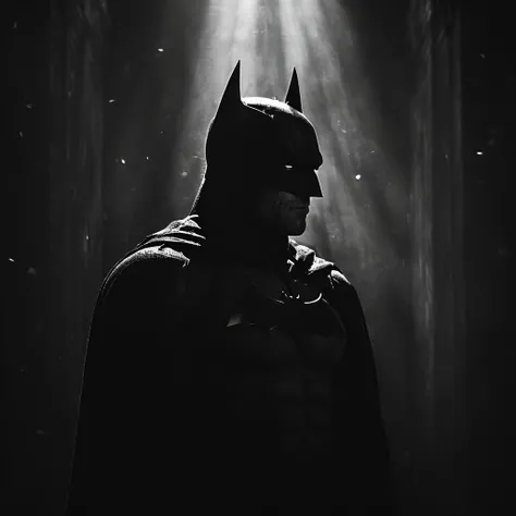 cinematic photo dark photo of Batman <lora:Into_Darkness:1>, 35mm photograph, film, bokeh, professional, 4k, highly detailed, 35mm photograph, film, bokeh, professional, 4k, highly detailed