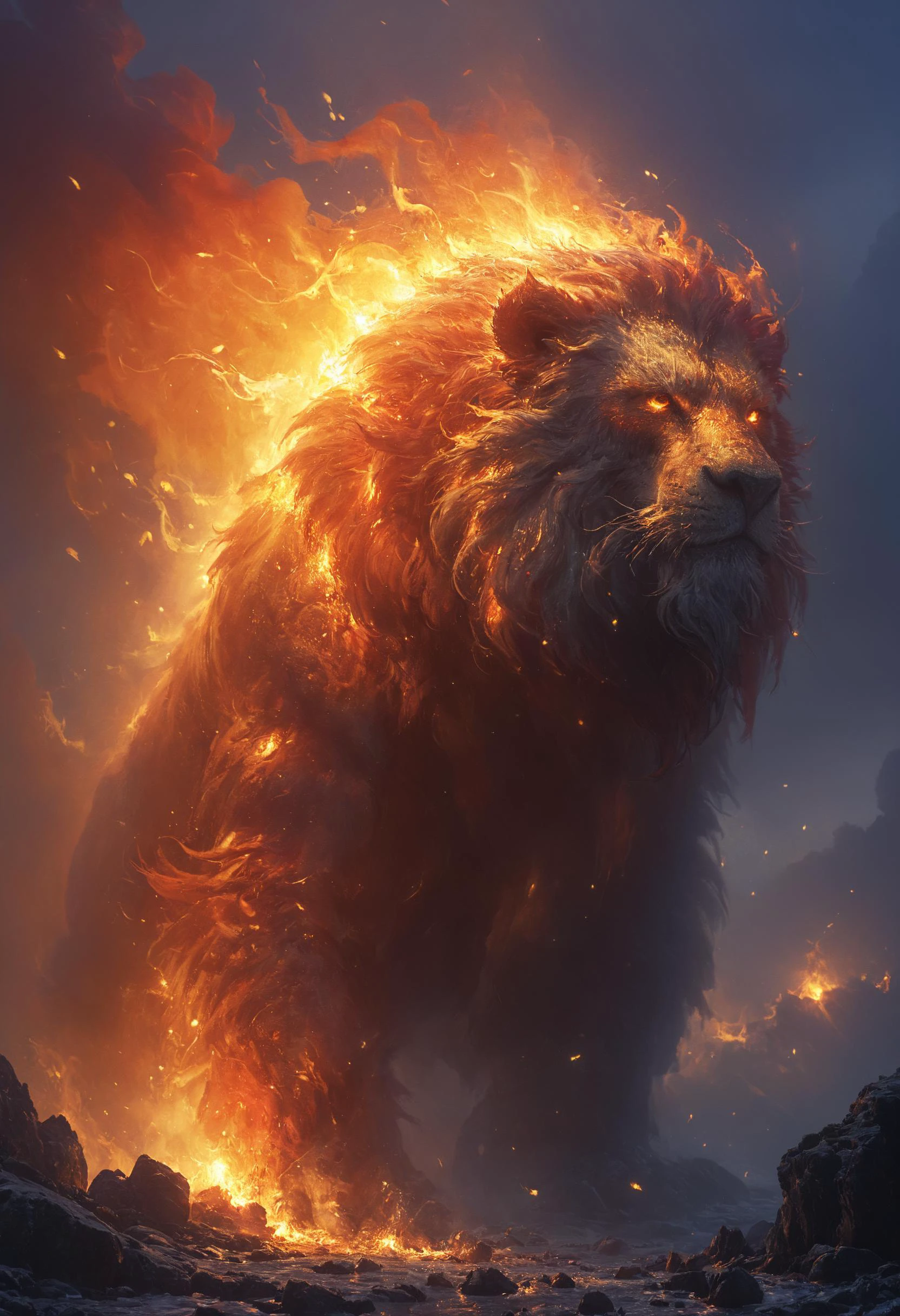 <lora:Mythical_Beasts:0.8> fmb Elemental beings controlling seismic forces, <lora:add-detail-xl:0.8>, Candlelight, <lora:Into_Darkness:0.8>, <lora:gorgoeus_splash_of_vibrant_paint:0.7> Gorgeous splash of vibrant paint