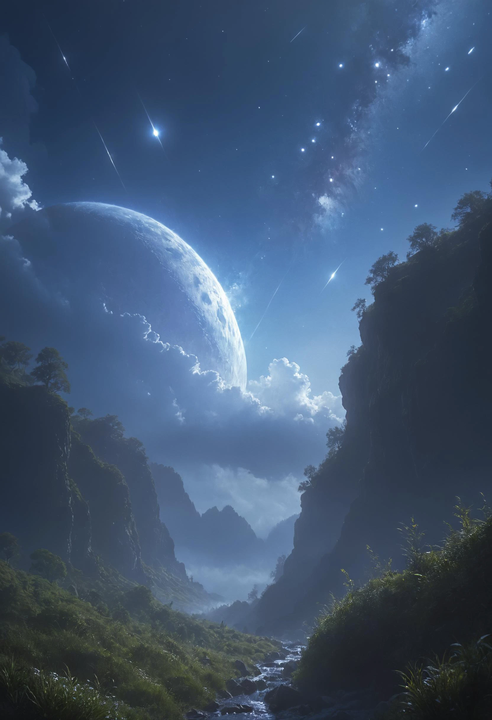 <lora:Mythical_Beasts:0.8> fmb Living comet entities streaking through the cosmos, <lora:great_lighting:0.8> great lighting, Ambient occlusion, <lora:Into_Darkness:0.8>, <lora:Dreamyvibes artstyle SDXL - Trigger with dreamyvibes artstyle:0.7> Dreamyvibes Artstyle