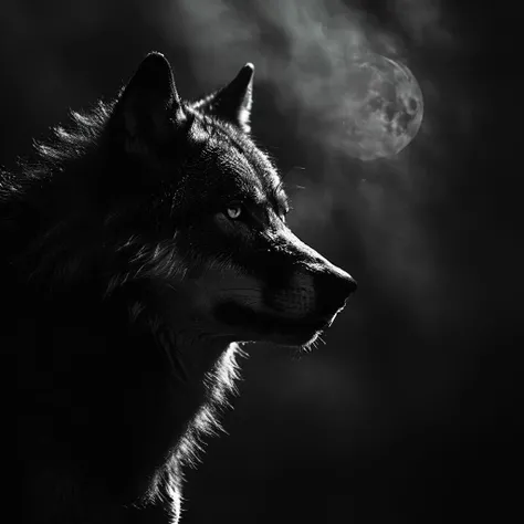cinematic photo dark photo of close up of wolf under full moon <lora:Into_Darkness:1>, 35mm cinematic , film, bokeh, professional, 4k, highly detailed, 35mm photograph, film, bokeh, professional, 4k, highly detailed