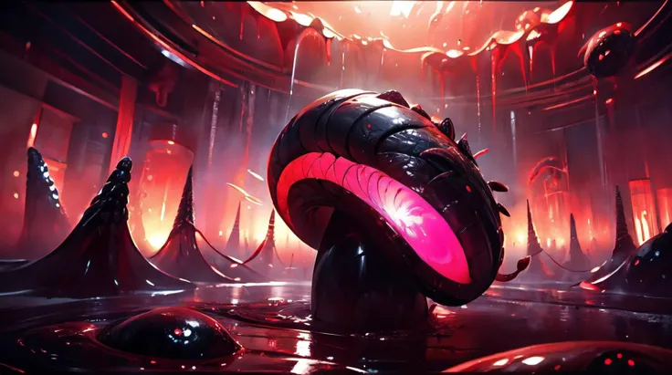 (masterpiece, best quality, fullscreen), [(full body:0.2)::0.3] (photo of a big flesh [magical being:creature:0.2]:1.4), ([Spherical:Cephalopod:0.6] body shape:1.6), (Bioluminescence raw skin:1.2), (many Edgy fleshy Multi-Jointed Appendages:1), (surrounded by many giant microbes Swirling all around:1.6), (background in a flesh and blood hell landscape:1.5), (shiny and glowing lighting:1.5), (<lora:EFFECT 80sHorror_Background:1> 80SHORROR,BLOOD EVERYWHERE BACKGROUND) , <lora:MONSTER CuteCreatures:0.1> Cu73Cre4ture, <lora:LIGHT epi_noiseoffset2:0.3>, <lora:QUALITY add_detail:0.8>, (Full body Shot, Shallow Focus Shot, Low Angle Shot:[1.2:0.5:0.1]), heavily detailed, (asymmetric composition:1.4), (sharp focus), <lora:EFFECT Magic card fakemtg_label:1> fakemtg, extremely detailed, 4k, trending on artstation