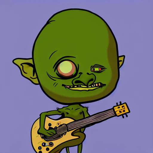(masterpiece),(best quality),(ultra-detailed), goblin, <lora:goblin:0.7>,1boy,play guitar