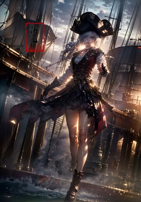 Epic CG masterpiece, hdr,dtm, full ha,8K, ultra detailed graphic tension, dynamic poses, stunning colors, 3D rendering, surrealism, cinematic lighting effects, realism, 00 renderer, super realistic, full - body photos, super vista, super wide Angle, HD
Pirate (Mole under eye:0.8), Milky skin, (shiny skin:1.4)
<lora:~Q?-`mwNPirate:0.8>
