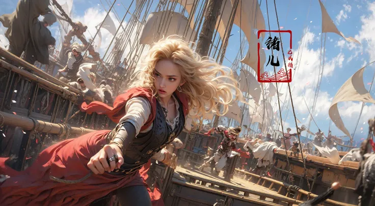 Epic CG masterpiece, hdr,dtm, full ha,8K, ultra detailed graphic tension, dynamic poses, stunning colors, 3D rendering, surrealism, cinematic lighting effects, realism, 00 renderer, super realistic, full - body photos, super vista, super wide Angle, HD
Pirate (Mole under eye:0.8), Milky skin, (shiny skin:1.3)watery eyes,
<lora:Pirate_20231115004357:0.8>