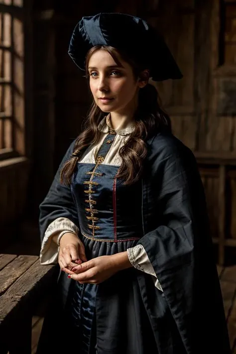 medieval costume , infirmary , night <lora:Louise_Redknapp:1> mature l1873r, 1girl, solo, masterpiece, best quality, detailed face,