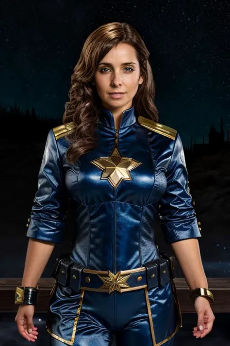 captain costume, night sky <lora:Louise_Redknapp:1> mature l1873r, 1girl, solo, masterpiece, best quality, detailed face,