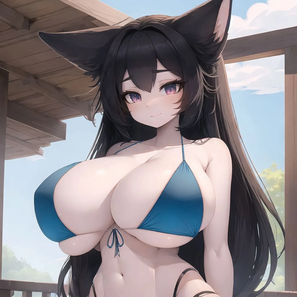 best quality, highest quality, masterpiece, high resolution, clean picture, smooth picture, high details, symmetrical,
1girl,
big breasts, bikini,
s tier, <lora:S_Tier-V01:1.2>