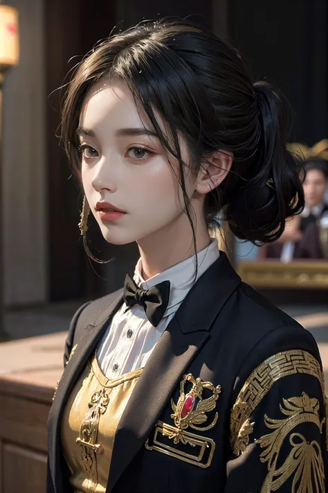 (highly detailed:1.3),
1girl,
<lora:edg_Byzantine:1>, edgByz, wearing edgByz fashion, mosaic golden print,
Ultra-detail, (highres:1.1), best quality, (masterpiece:1.3), cinematic lighting, ;d, in winter, chinese style architecture, profile, messy hair, hair_flaps, high ponytail, (tuxedo:1.3),