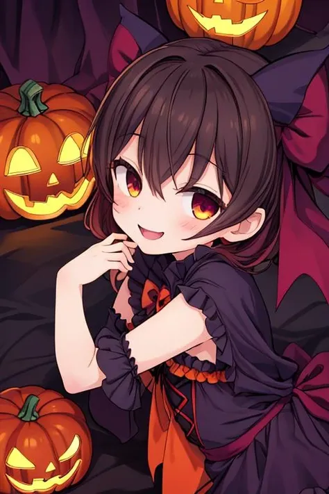 masterpiece, best quality,ultra detail,<lora:anmnr01:0.3> <lora:add_detail:0.4>,<lora:GoodHands-vanilla:0.6>,girl,petite,happy,vampire, pumpkin,Halloween <lora:Icy Cold Comics:0.7>comic_panel_layout, <lora:Mutuski:0.7>,mutsuki