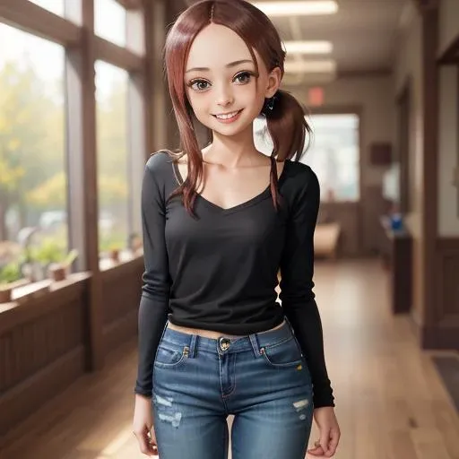 masterpiece, best quality, ultra highres, 1girl, (bbtakagi:1.5), long hair, low ponytail, (collarbone:0.5), plain black shirt, long sleeves, long blue pants, jeans, <lora:takagi-san_v1:0.7>, indoors, full body view, (mischievous smile, teasing:1.6),
21 years old,
<lora:ahx_v1:1> skinny arms, slim body, skinny girl, skinny hips, narrow torso, thin torso,