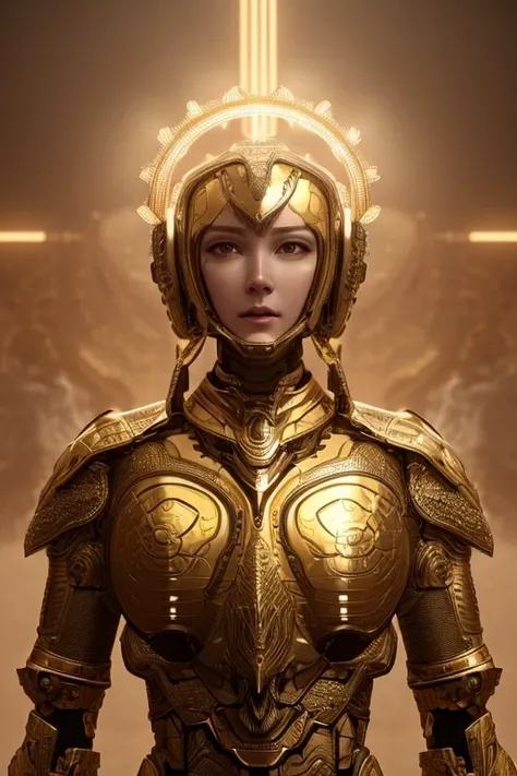 helios - the primordial sun beautiful natural soft light, rim light, gold fractal details, fine lace, mandelbot fractal anatomical, glass, facial muscles, elegant, ultra detailed, metallic armor, octane render