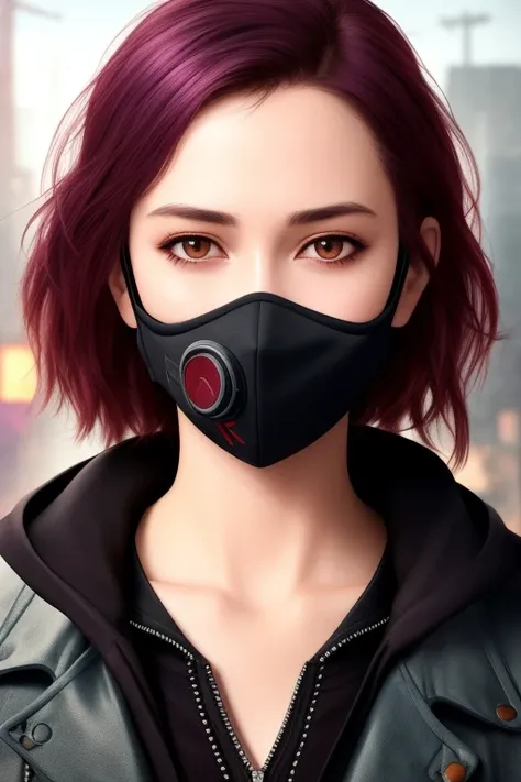 (casual clothes:1.1), (cyberpunk facemask:1.2), ultra detailed face and eyes, (album art:1.1), slum cyberpunk, frown, (slum old garage:1.1), (artpunk:1.0), unique pose, (trigun:1.1), (masterpiece:1.1), best quality, run-down, ultra high detail, (by antoine blanchard and casey baugh:1.1), (by zdzislaw beksinski:0.8), Purple and black, extremely intricate, extreme detail, raytracing, reflections, beautiful lighting, harsh lighting, watercolor, High Saturation Clarity Contrast, deep levels, sharp, retouched, color graded, soft lighting