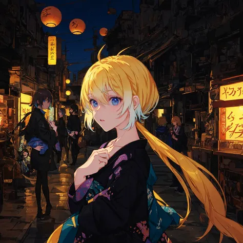 face, retrospective,girls,makoto shinkai:1,japanese local city,((beautiful)), ((best quality)), ((perfect lighting)),people
blue eyes, short hair, blonde hair, multicolored hair, ahoge, hair between eyes
best quality, masterpiece, small city in background
