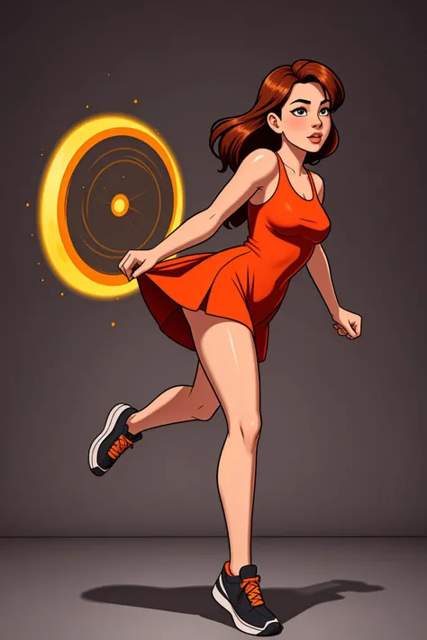 <lora:LCM_LoRA_Weights_SD15:1>
Ordinary, next-door-girl, red or orange-colored, linen dress, with sport shoes, (a parallel dimension:1.3) of superheroes