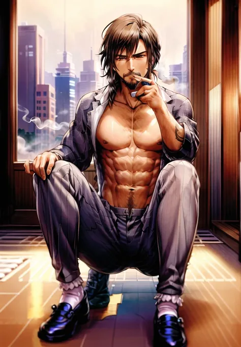 masterpiece,best quality,perfect lighting,highres,reality ray tracing, -.-.-.-.-.-.-.-.-.-.-.-.-.-.-.-.-.-.-.-.-.-.-.-.-.-.-.-.-.-.-.-.-.-.-. city, smoke, holding gun, muscular male, mustache, suit, pants rolled up , smoking, bobby socks-.-.-.-.-.-.-.-.-.-.-.-.-.-.-.-.-.-.-.-.-.-.-.-.-.-.-.-.-.-.-.-.-.-.-. 1boy,hanzo,-.-.-.-.-.-.-.-.-.-.-.-.-.-.-.-.-.-.-.-.-.-.-.-.-.-.-.-.-.-.-.-.-.-.-.<lora:owHanzoV_v05:1>.-.-.-.-.-.-.-.-.-.-.-.-.-.-.-.-.-.-.-.-.-.-.-.-. <lora:bobbysocks:.6>
