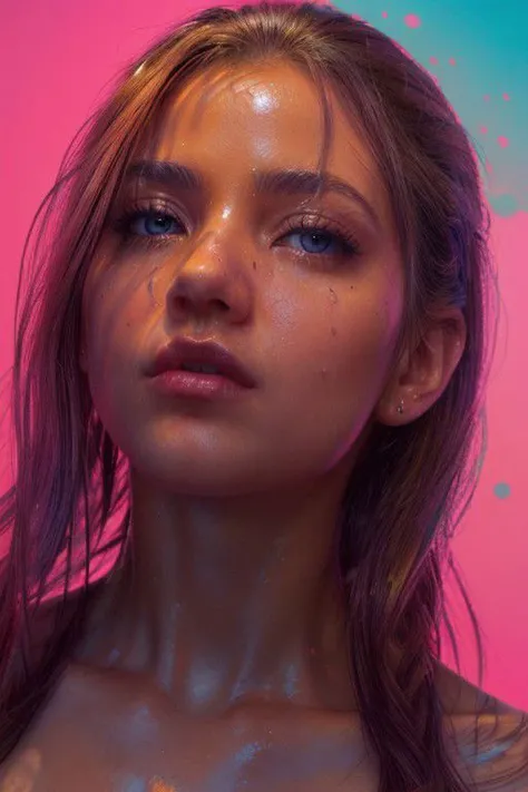 beauty model, seduction model, bright colors, liquid environment, immersion, splashes, drips, bubbles, color orbs, powerful tones, low angle, cinematic poster quality, fine art, hyper detailed, masterpiece, sublime art, balance , sweetness, intricate and suggestive details, 8K, hyperrealistic<lora:xl_more_art-full_v1:1> <lora:more_details:1>