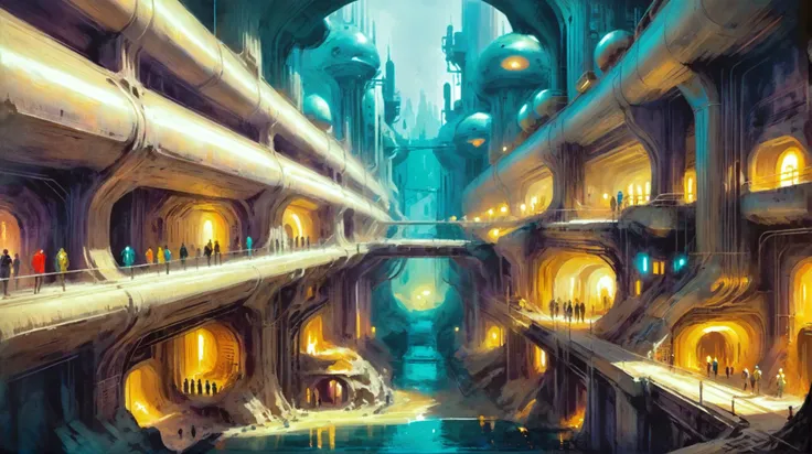 [a winding street in Circuit de Monaco: duotone digital painting, a wonderous scifi subterranean city at the beginning of reality, masterpiece:0.16]<lora:xl_more_art-full_v1:0.75><lora:EnvyFantasyXL01:0.75><lora:EnvyPulpScifiXL:0.25><lora:EnvyAnimeOilXL01:1>