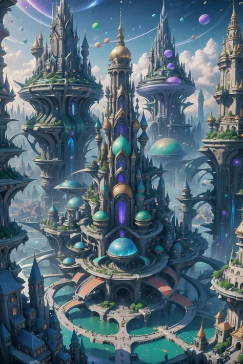 digital painting, epic,infinite fantasy city beyond the beginning of the multiverse, intricate, 8k, ultra high detail, masterpiece<lora:EnvyPulpScifiXL:0.35><lora:xl_more_art-full_v1:0.35>