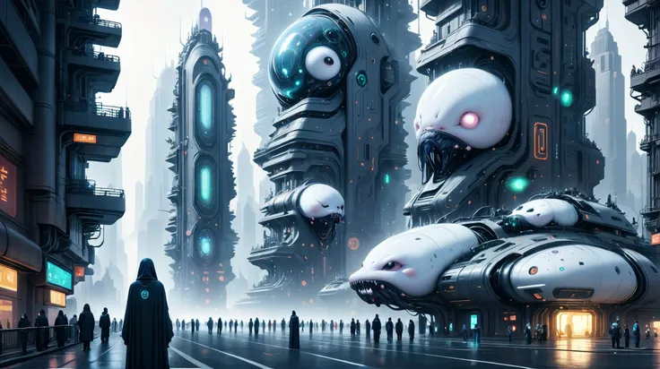 digital painting, ghostly,indescribable scifi megacity outside of time, by Gao ZhingPing (Pigologist), intricate, 8k, ultra high detail<lora:EnvyThiccXL02:1>
