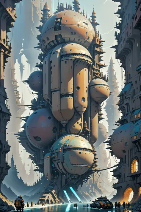 digital painting, wonderous fantasy megastructure outside of time, by Ian McQue, 8k, ultra high detail, masterpiece<lora:EnvyPulpScifiXL:0.35><lora:xl_more_art-full_v1:0.35>