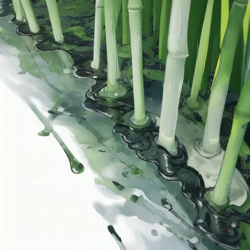 a detailed bamboo made out of slime, dense-forest, a vast bamboo forest made out of slime, translucent bamboo, transparent bamboo, bamboo made out of slime, a red brick path through the bamboo forest, red slime brick, green slime bamboo, bbforest,
everything made of slime, No simple background, ((slime tree)), detailed leaves, detailed bark texture,
overcast sky, natural light, no bright spots,
((translucent slime)), ((transparent slime)), made of water, (bioluminescent slime), sl1m3, slime, slime-morph, ais-blmn, saturated colors, no creatures, no monsters, no pokemon, scenery only, scenery, ral-lava, watce