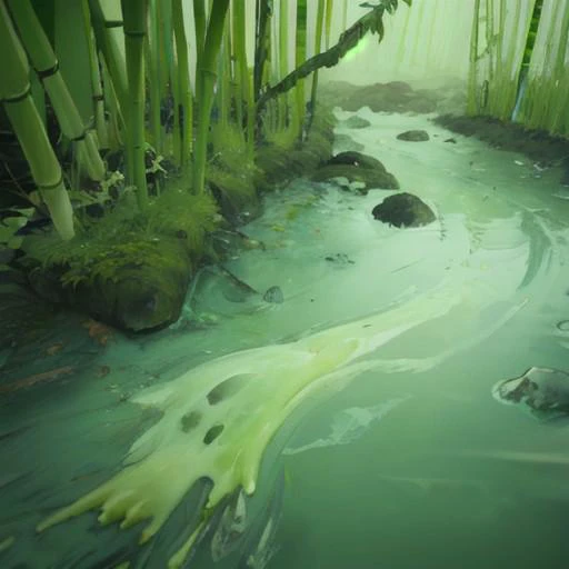 a detailed bamboo made out of slime, dense-forest, a vast bamboo forest made out of slime, translucent bamboo, transparent bamboo, bamboo made out of slime, a red brick path through the bamboo forest, red slime brick, green slime bamboo, bbforest,
everything made of slime, No simple background, ((slime tree)), detailed leaves, detailed bark texture,
overcast sky, natural light, no bright spots,
((translucent slime)), ((transparent slime)), made of water, (bioluminescent slime), sl1m3, slime, slime-morph, ais-blmn, saturated colors, no creatures, no monsters, no pokemon, scenery only, scenery, ral-lava, watce