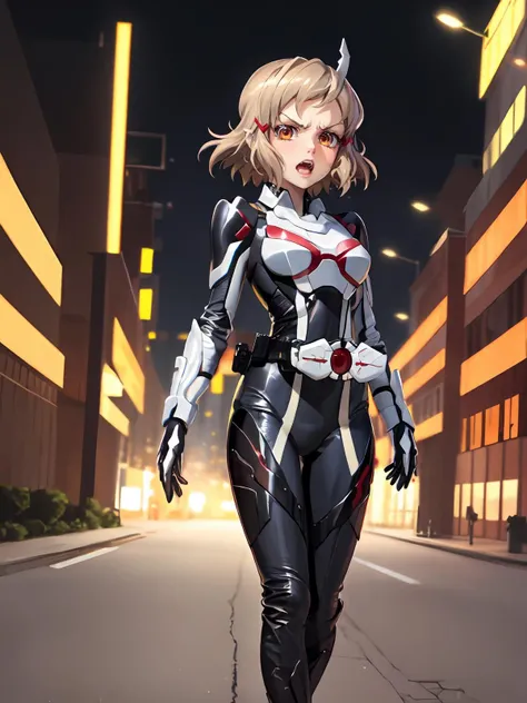 (extremely detailed CG), (best quality), 1girl, perfect face,narrow waist, wide hips <lora:Hibiki flexible:0.6>thflex,tachibana hibiki \(symphogear\) (hair clip:1.1) brown eyes,looking at viewer  <lora:ArkOne-10:0.8> ArkOne,Antennae,gloves,black bodysuit,bodysuit,rider belt, armor,belt,hands on face, screaming, horns, shoulder armor,portrait, mind control, red eyes, angry,