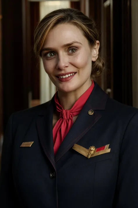 portrait photograph, upper body, smirk, a stewardess in a uniform standing in a hallway of the plane, soft lighting, (high detailed skin:1.1)
<lora:0more_details:1> <lora:candy_montgomery_lora_v01:1> candmont