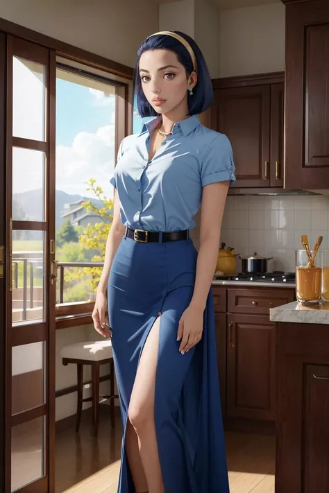 cinematic composition, professional full body shot photo of TomokoHigashikata, 1girl, solo, jewelry, blue hair, earrings, sky, lips, shirt, looking at viewer,
detailed skin, detailed eyes, finely detailed hair,
volumetric light, highrez, masterpiece, best quality,
<lora:TomokoHigashikata:0.682:MIDD>