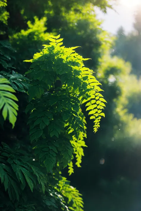 nature,forest,scenery,blurry,plant,tree,foreground shrub,branch,trunk,moss,fern,rainy days,cloudy day,sky,, masterpiece,best quality,highly detailed,Amazing,finely detail,extremely detailed CG unity 8k wallpaper,score:>=60,, beautiful detailed eyes,Fine hair texture,, Cinematic Lighting,rim light,available light,light leaks,depth_of_field,blurry,