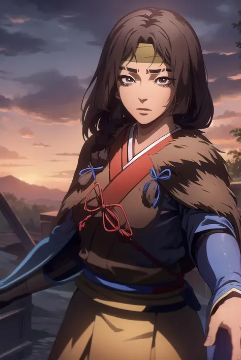 castlevaniasumi, <lora:sumi-lora-nochekaiser:1>,
sumi, black hair, (brown eyes:1.5),
BREAK cape, japanese clothes, pants, sash, headband, sandals, tabi, ninja,
BREAK looking at viewer,
BREAK outdoors,
BREAK <lyco:GoodHands-beta2:1>, (masterpiece:1.2), best quality, high resolution, unity 8k wallpaper, (illustration:0.8), (beautiful detailed eyes:1.6), extremely detailed face, perfect lighting, extremely detailed CG, (perfect hands, perfect anatomy),