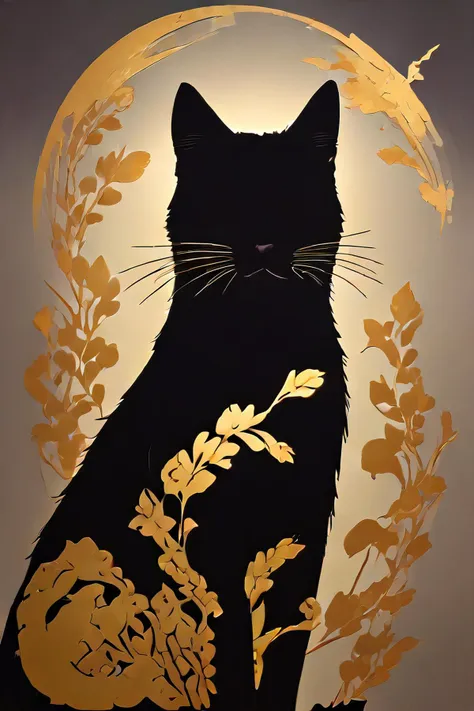 score_9,score_8_up,<lora:Turbo_XL:1>,<lora:Silhouette_with_Gold_Foil-05:1>,silhouette_with_gold_foil,cat