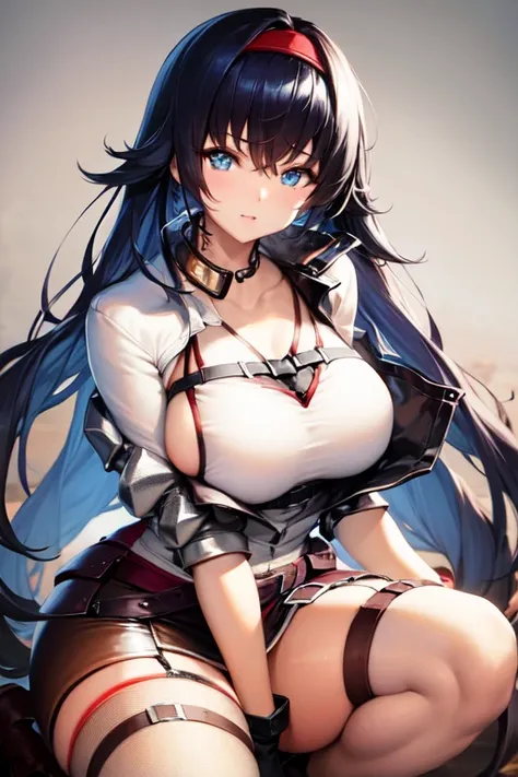 masterpiece, best quality, large breasts,  <lora:arknightsBLAZE_v10:1>, blaze