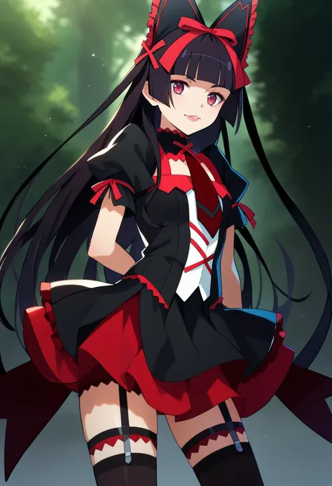 score_9, score_8_up, score_7_up, 1girl, rating_questionalble 1girl, <lora:rory_mercury-PD-1.0:1.0> rory mercury, dress, hair ribbon, puffy sleeves, necktie, thighhighs, garter straps, one arm behind her back at gunpoint