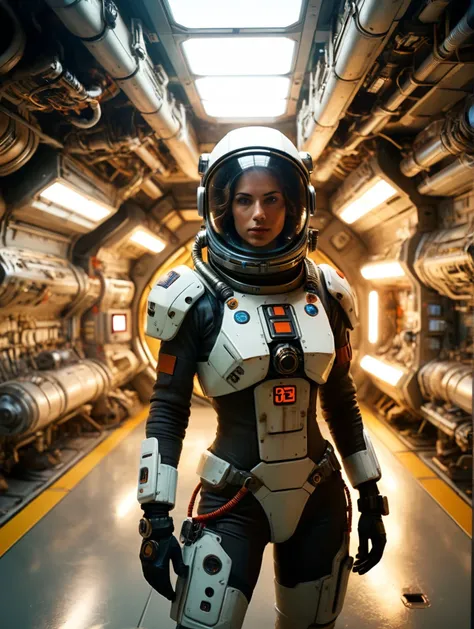 kylie, Horror-themed, nostromostyleai, wearing retro-futuristic space suit,
in space station engine room - massive mechanical machinery, hydraulic systems, turbines, metal panels grates latches, splashed oil, massive bolts, ventilation ducts, corroded oil barrels, high ceiling, rust, corrosion, distressed scratched patina textures, sacred geometry, mist, sweat, sweat stains on clothes.
(solo, full body:1.3), (looking away:1.2), (haze, fog, mist:1.2), chiaroscuro, AnalogRedmAF Colorful stunningly beautiful woman, stunningly rapturously gorgeous : Black ink flow: 8k resolution photorealistic masterpiece: by Aaron Horkey and Jeremy Mann: intricately detailed fluid gouache painting
BREAK
finely detailed skin, sharp focus, (cinematic lighting), collarbone, night, soft lighting, dynamic angle, (detailed face:1.2),
Eerie, unsettling, dark, spooky, suspenseful, grim, highly detailed, (skin details, skin texture, pores) 4k, uhd,
(film grain, bokeh, shallow depth of field, sharp focus, full sharp, vignette:1), rule of thirds, (hyper detailed, highly detailed, volumetrics)
BREAK
shot with arri alexa mini, (miniature effect, expired film, warm tones, analog, light leaks, vintage photography, selective focus, highly detailed, vibrant, perspective control, tilt shift), subsurface scattering, f2, 35mm, detailed eyes, perfect eyes, detailed lips, detailed nose, detailed face, detailed hands, detailed fingers, perfect fingers, detailed fingernails, detailed clothing and accessories
<lora:add-detail-xl:1>
<lora:xl_more_art-full_v1:0.5>
<lora:AnalogRedmondV2-Analog-AnalogRedmAF:0.1>
<lora:Kylie_SDXL_v1b_Platypus:1> <lora:NostromoStyleAIv2:0.8>