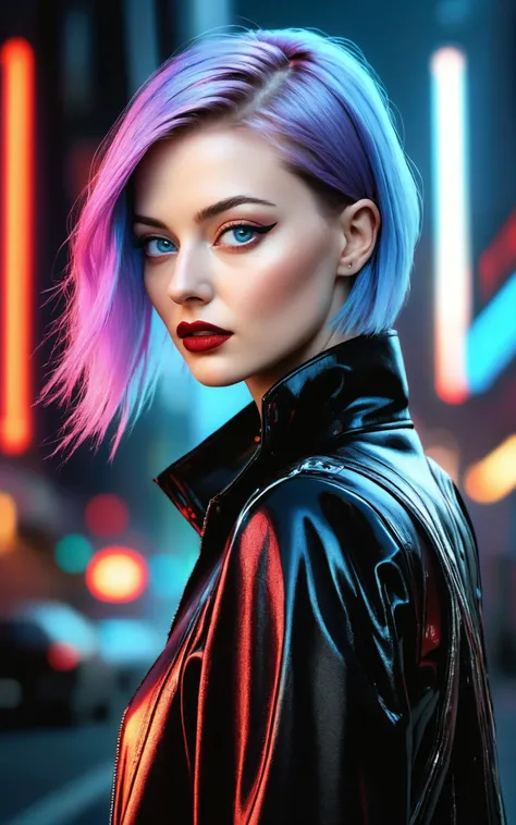 \\ Made with ONE FOR ALL model by Chaos Experience @ https://civitai.com/user/ChaosExperience/ \\
beautiful pale cyberpunk female with heavy black eyeliner, blue eyes, shaved side haircut, hyper detail, cinematic lighting, magic neon, maximum details, dark red city, soft lighting, vibrant colors, elegant, sharp focus, photo by greg rutkovski, (((masterpiece))), ((best quality)), ((intricate detailed)), ((detailed face)), ((Hyperrealistic)), highly detailed, 8k, photorealistic, (realistic, photo-realistic:1.37)