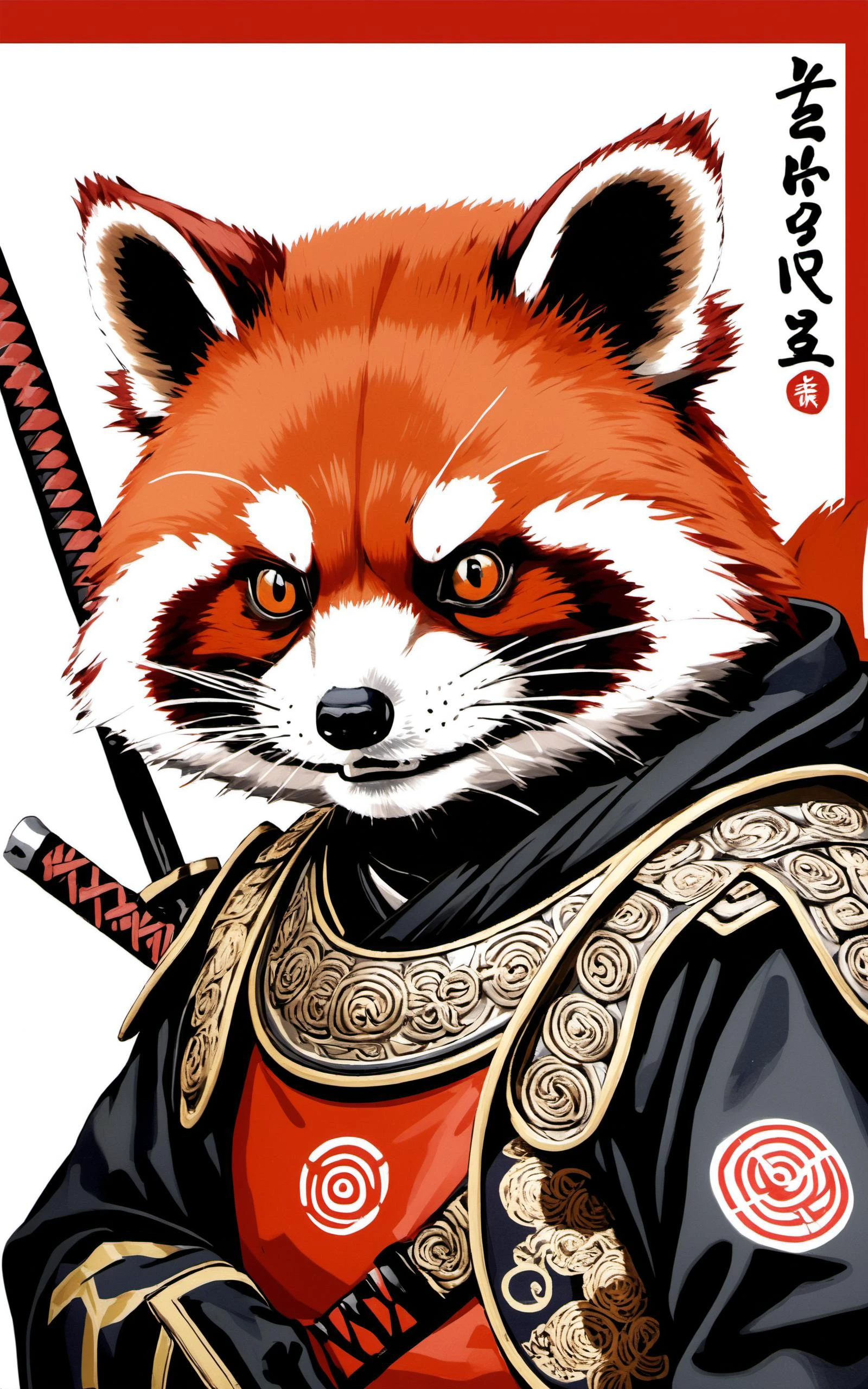 \\ Made with ONE FOR ALL model by Chaos Experience @ https://civitai.com/user/ChaosExperience/ \\
Ukyo-E drawing of a red panda samurai, (realistic, photo-realistic:1.37)