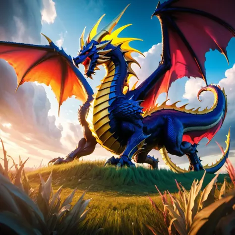 \\ Made with ONE FOR ALL model by Chaos Experience @ https://civitai.com/user/ChaosExperience/ \\
The all might god dragon BAHAMUT in an abstract scene, whimsical, colorful, epic, atmospheric, cinematic, dramatic lighting, cinematic view, epic sky, detailed, concept art, low angle, high detail, warm lighting, volumetric, godrays, vivid, beautiful, trending on artstation, by jordan grimmer, huge scene, grass, art greg rutkowski