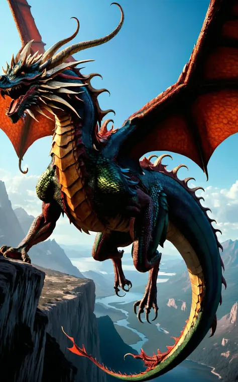 \\ Made with ONE FOR ALL model by Chaos Experience @ https://civitai.com/user/ChaosExperience/ \\
(masterpiece), (extremely intricate:1.3), (realistic), screencap, dragon flying through the sky, 8k, 4k, hd, realistic