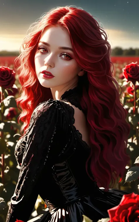 \\ Made with ONE FOR ALL model by Chaos Experience @ https://civitai.com/user/ChaosExperience/ \\
Cowboy Shot, ((glossy eyes)), (aesthetic, intricate:1.0)
1girl, red long hair, crimson eyes, detailed, crimson light, field of red roses, black dress, light particles, sitting on roses, outdoors, sunlight, ((photo-realistic:1.4)), 35mm, intricate details, HDR+, intricate details, Detailed Fluffy Fur, Detailed Hair, hyperdetailed, natural fur texture, detailed skin, hyperrealism, sharp
(hyperrealistic, cinematic light, depth of field)