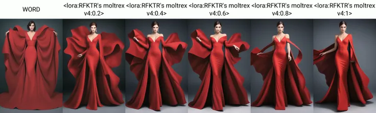 1girl, red gown, , moltrex WORD