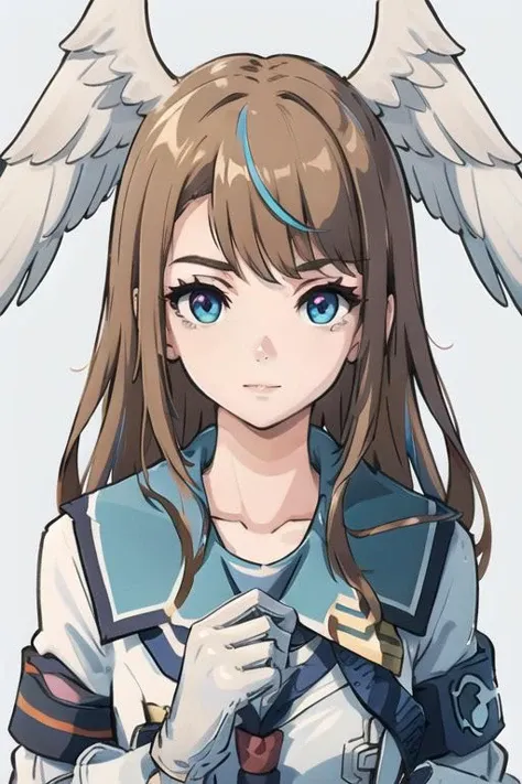 <lora:Fiona_xenoblade_3-10:0.7>,   jacket, sailor uniform, white  gloves, long_sleeves, armband, mitsudomoe(shape),    <lora:Chara_XB3_eunie:0.8> eunie, head wings, multicolored eyes or blue eyes, brown hair, medium hair, breast tattoo/(breast tattoo:0.7),, best quality, highly detailed, masterpiece, ( bad_prompt_version2:0.6), best quality, highres, 4k, ultra-detailed, beautiful detailed face, beautiful detailed eyes