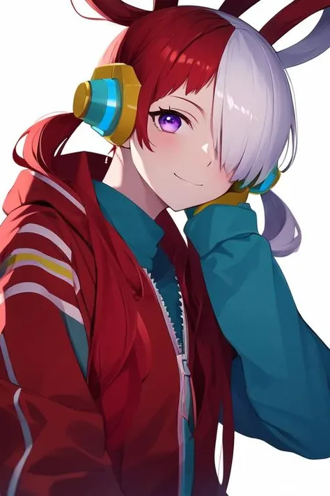 ((masterpiece)), (best quality), highres, ultra-detailed,
<lora:Uta:1>
one piece, uta, 1girl, closed mouth, drill hair, hair over one eye, long hair, long sleeves, looking at viewer, multicolored hair, purple eyes, red hair, simple background, smile, solo, streaked hair, twin drills, twintails, two-tone hair, white background, white hair