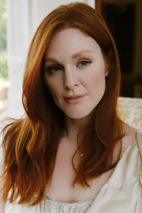 <lora:Julianne_Moore3:0.6> julianne moore, (ginger hair:1.1), redhead, (blue eyes:0.7), shiny skin, beautiful woman, mansion, detailed intricate iris, detailed, detailed face, thighs, epic, haze lighting, <lora:Julianne_Moore:1> julianne moore, RAW candid cinema, 16mm, color graded portra 400 film, remarkable color, ultra realistic, textured skin, remarkable detailed pupils, realistic dull skin noise, visible skin detail, skin fuzz, dry skin, shot with cinematic camera