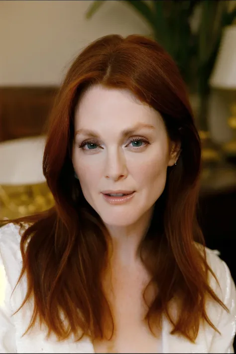 <lora:Julianne_Moore3:0.6> julianne moore, (ginger hair:1.1), redhead, (blue eyes:0.7), shiny skin, beautiful woman, mansion, detailed intricate iris, detailed, detailed face, thighs, epic, haze lighting, <lora:Julianne_Moore:1> julianne moore, RAW candid cinema, 16mm, color graded portra 400 film, remarkable color, ultra realistic, textured skin, remarkable detailed pupils, realistic dull skin noise, visible skin detail, skin fuzz, dry skin, shot with cinematic camera