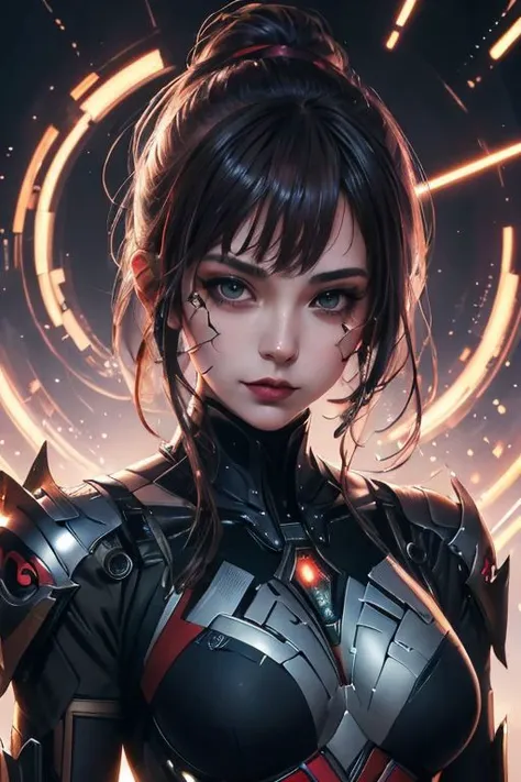 (masterpiece, high detail, best quality), sharp, smooth anime,digital portrait of a villain, intricate cybernetic armor, in the style of comics,, movie still, ultrawide, glowing lights, beautiful magical sparkles, vibrant whimsical colors <lora:ral-elctryzt:0.7>