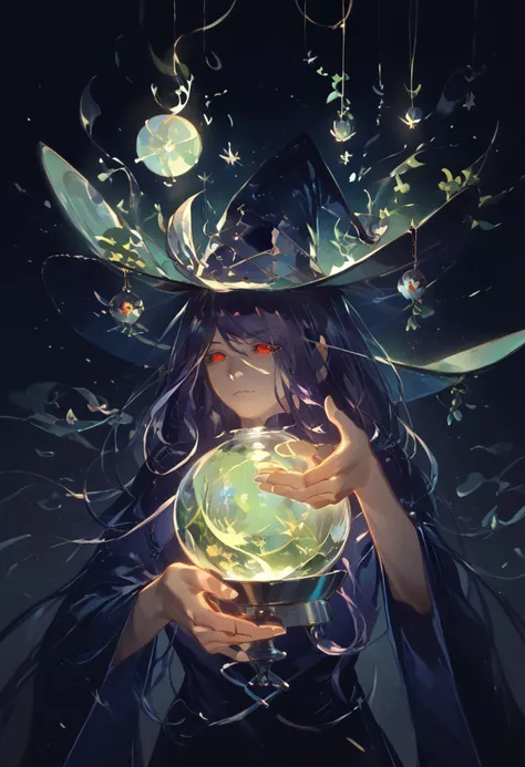 high elf, hermit witch, jill stingray, (twintails:1.2), dark purple hair, red eyes. fantasy sorceress clothes, hands around a floating ball of light, focus on ball of light with a baby dragon inside, close-up, reaching hands towards camera, hands below a floaing orb of light,
((clean lines, source: anime, detailed fingers, high quality, best quality, masterpiece, rating: g score: 9, score: 8 up)), in well lit cave, tree roots, cauldron, witch tools,  transparent cauldron, shiny green liquid, small fairy lanterns, witch tools, great lighting, floating shining stars, shining golden particles,