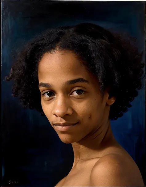 <lora:AddissonLorie_v1.0:0.75> ,  <lora:theovercomer8sContrastFix_sd15:1>  AddissonLorie, woman,
(to8contrast style), hyperrealistic, painting by Chuck Close. incredible realism, high contrast, dramatic shadows, bright highlights. perfect portrait, shallow depth of field, soft and diffused lighting, neutral background. contemplative and serene, piercing emerald eyes, shimmering hair, stunning tribute to black woman beauty, incredible detail, greatest realist painter. hyper-realistic, dramatic, intense, contemplative, serene, breathtaking, perfect, soft, diffused, neutral.