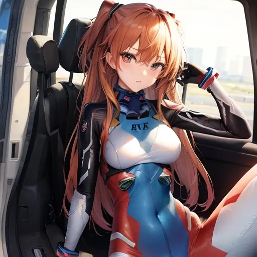 asuka,masterpiece, best quality, driving suit, masterpiece, best quality,