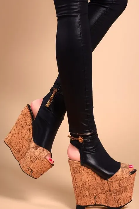 cork wedges <lora:Alternative_Shoes:1>